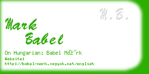 mark babel business card